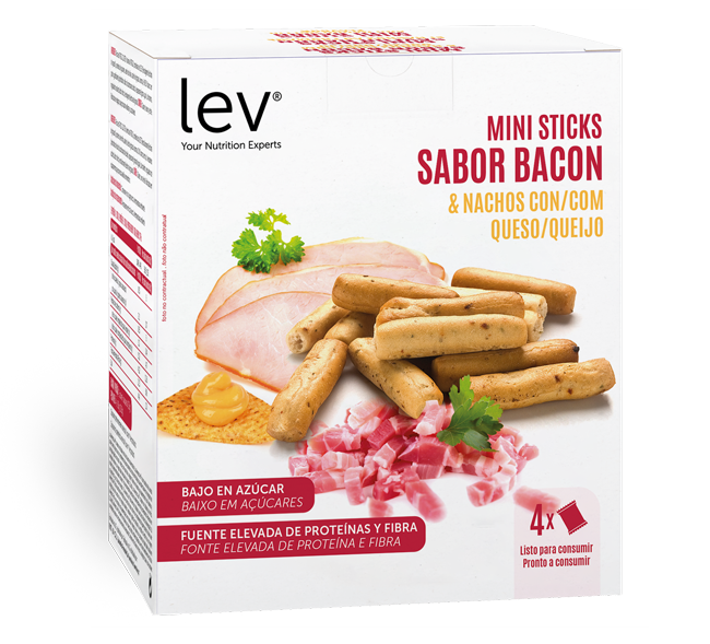 mini sticks bacon e queijo