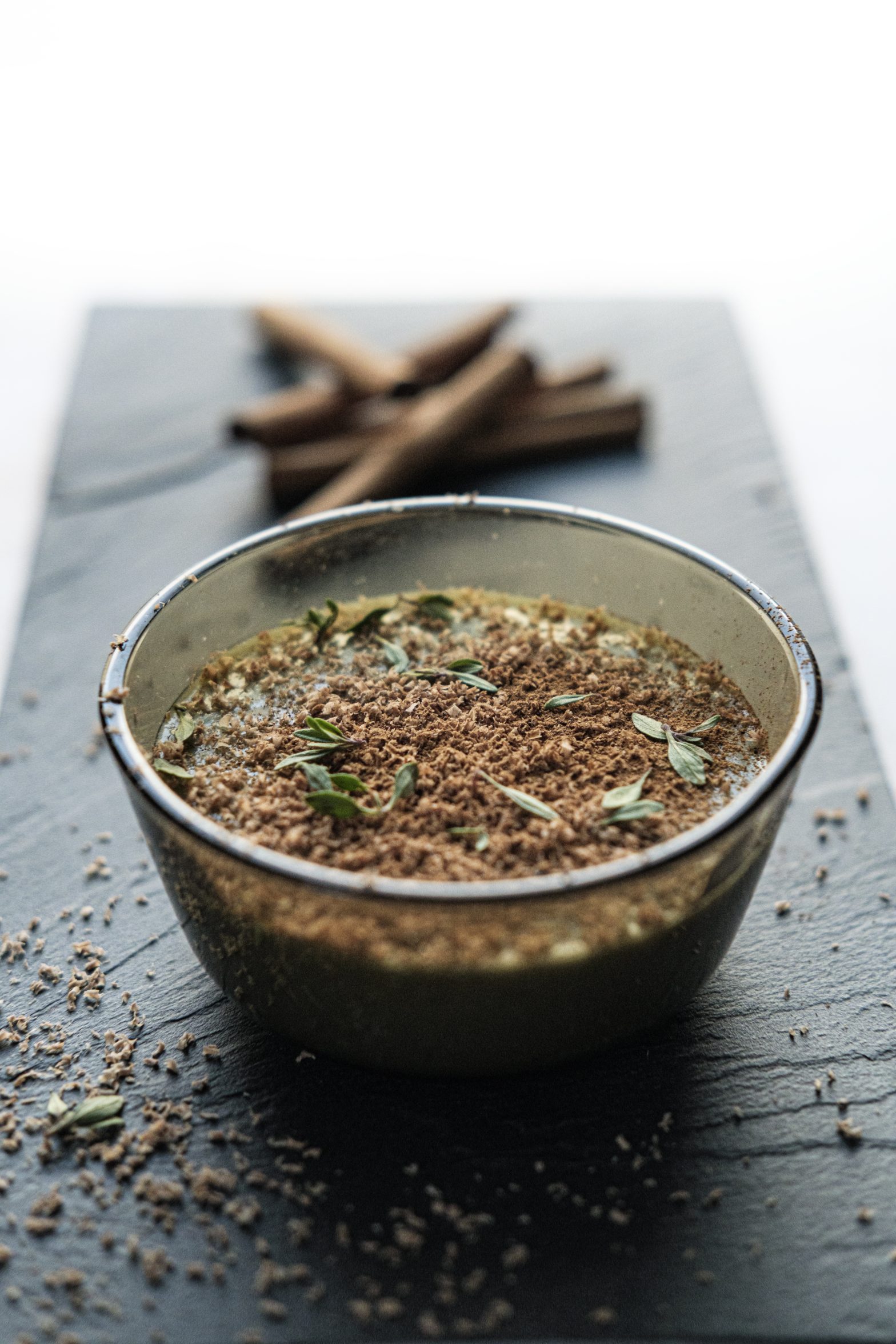 Arroz doce com matcha saudável