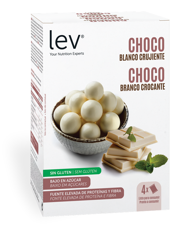 snack de chocolate branco crocante