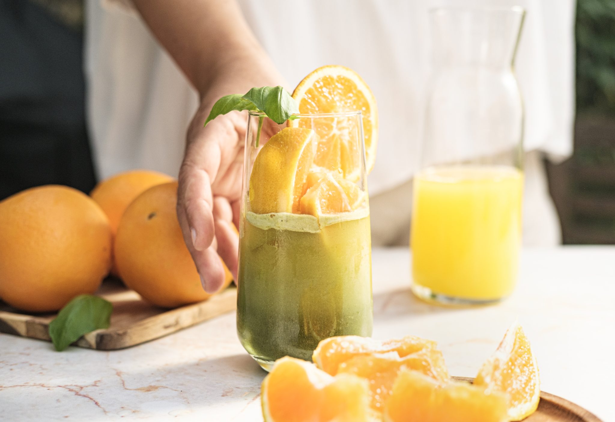 mocktail de laranja & matcha