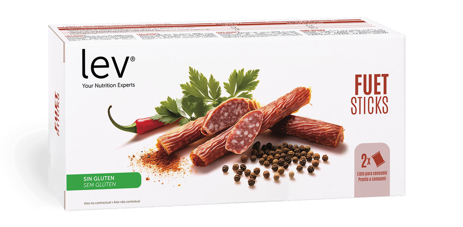 fuet lev - snack salgado saudável